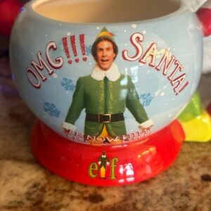 Elf Movie OMG Santa! Holiday Mug - Red and Blue